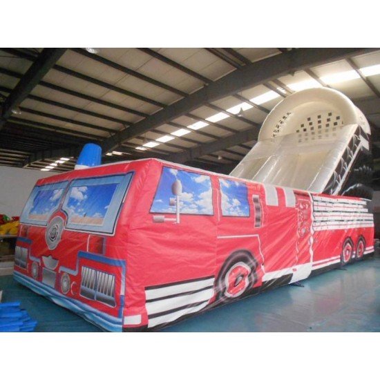 Fire Truck Inflatable Slide