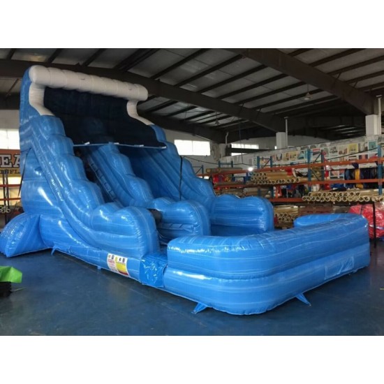 Big Blue Inflatable Water Slide